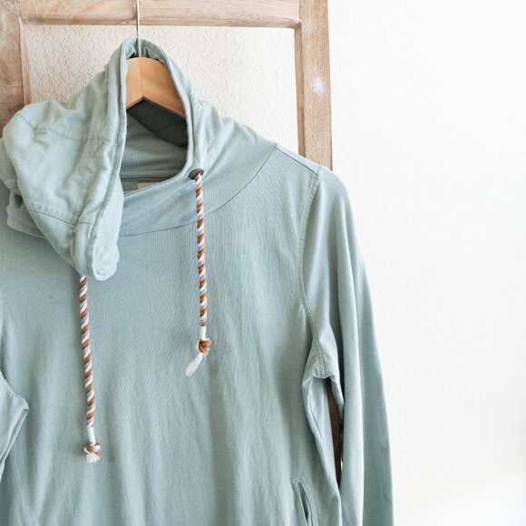 BKE Buckle Sage Mint Hoodie Sz Medium Twisted Rope Drawstrings Kangaroo Pocket - Picture 5 of 12